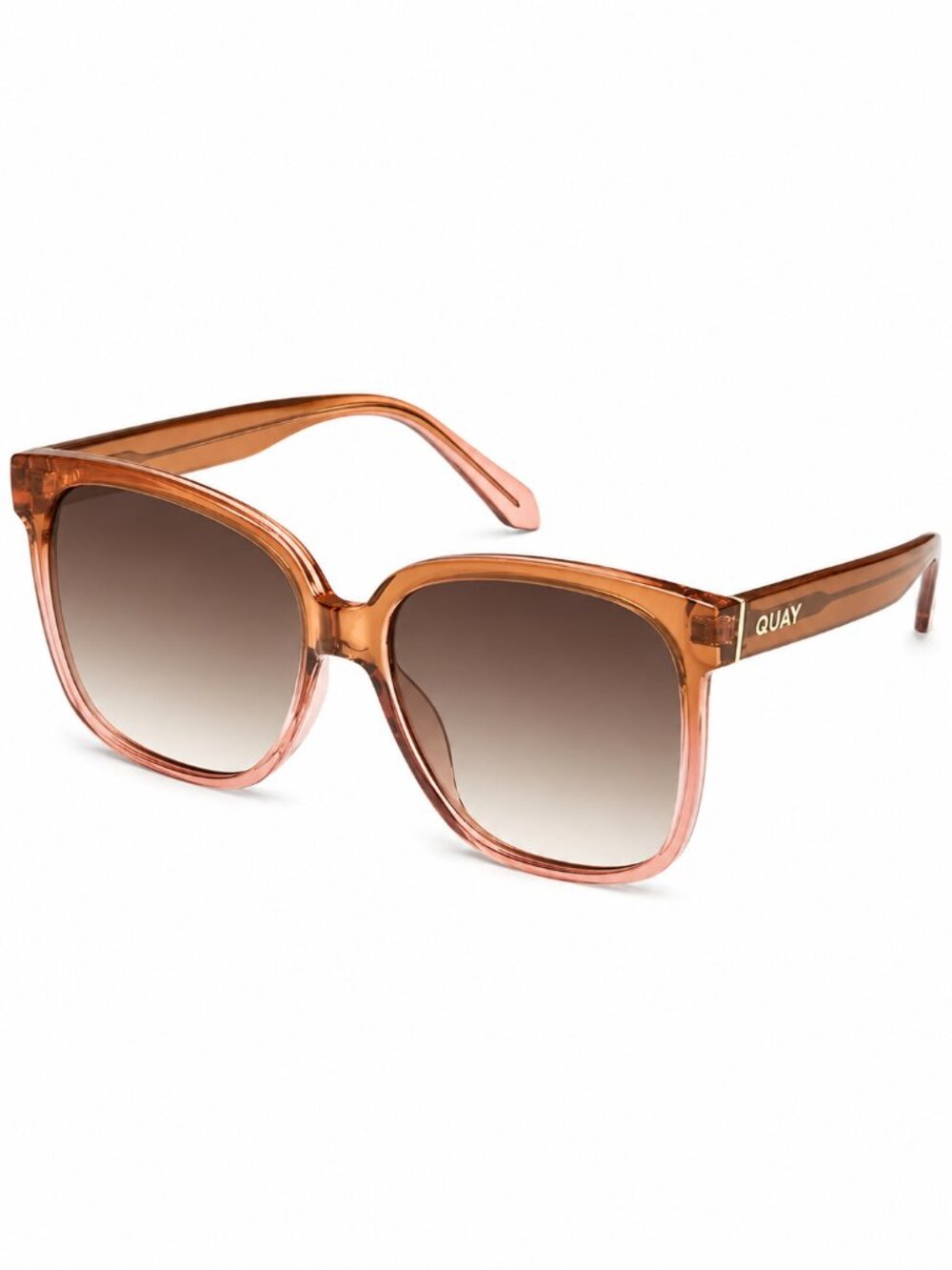 QUAY Women's WIDE AWAKE NO-NS-2352 Coffee Rose Frame/Brown Lenses Sunglasses